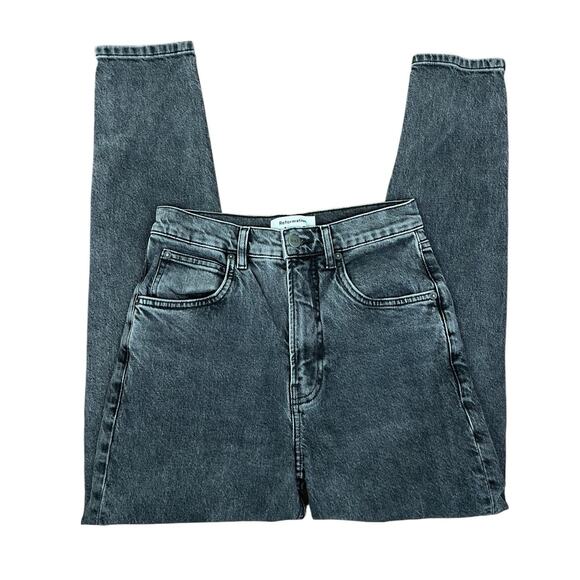 Reformation Jean 80s Ultra Hi Cigarette Faded Black Yuma Wash Zip Ankle Size 25 - Picture 6 of 10